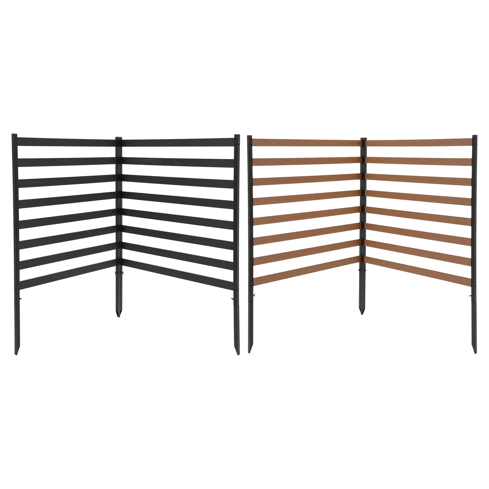 Steel Air Conditioner Fence Spaced Slat 38.78*51.18In Fence Panels Outdoor Enclosure Panels Home Decoration Privacy Equipment