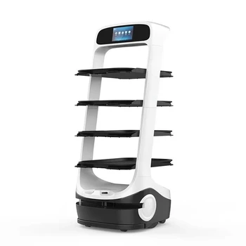 Ristorante dell'hotel Ristorante di pentole calde dell'hotel Camion intelligente per la consegna di cibo Robot che serve il noleggio del cameriere per la consegna del piatto finale