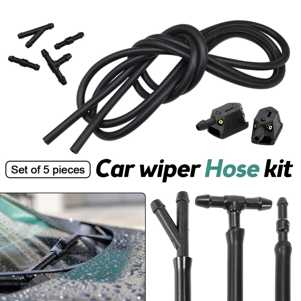 

Car Windshield Washer Nozzles Hose Water Tube Connector Wiper Spray Pipe Joint Windshield Wiper Washer Nozzle Spray Jet Hose