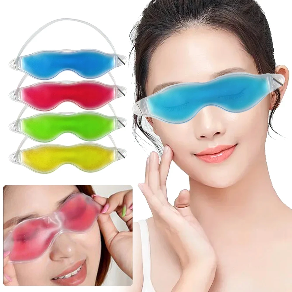 Parche de ojo de hielo para dormir en frío, máscara de compresa de Gel para alivio de la fatiga