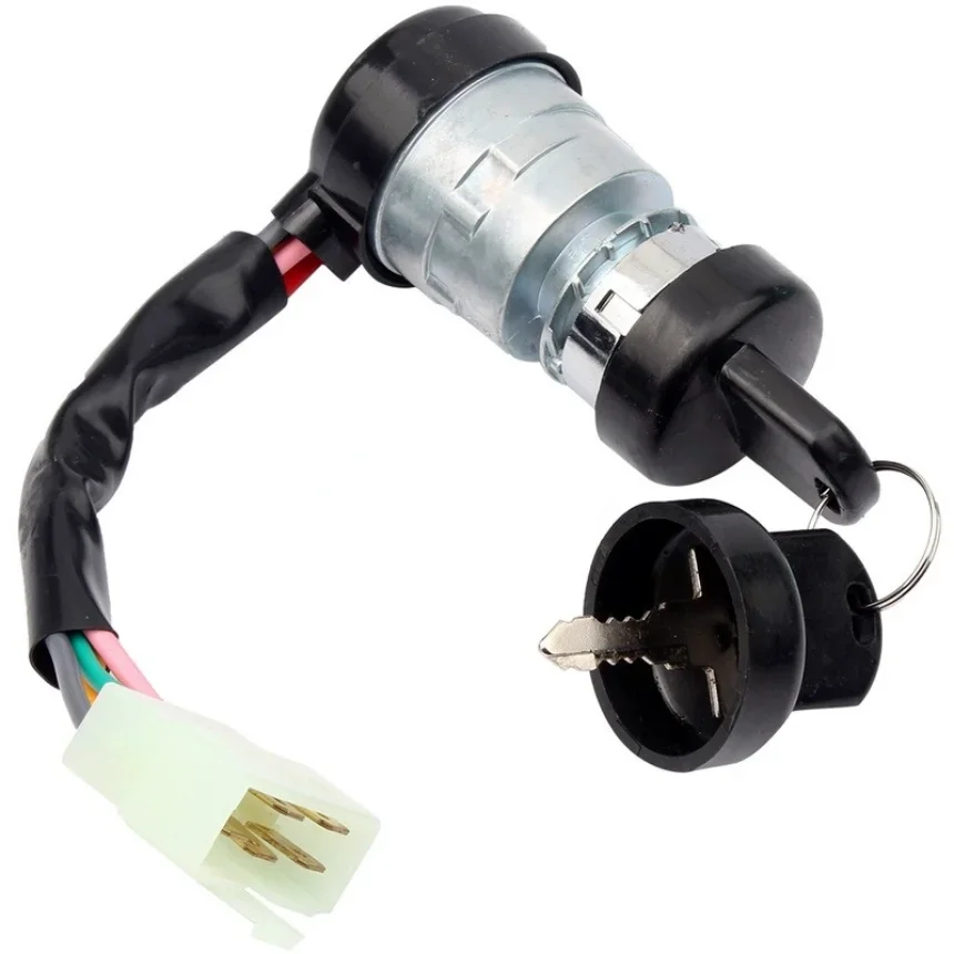 Universally 5 Wire 5 Pin Ignition Key Switch Start Lock with 2 keys Waterproof 4 Stroke Motorcycle Buggy ATV parts moped 1pcs