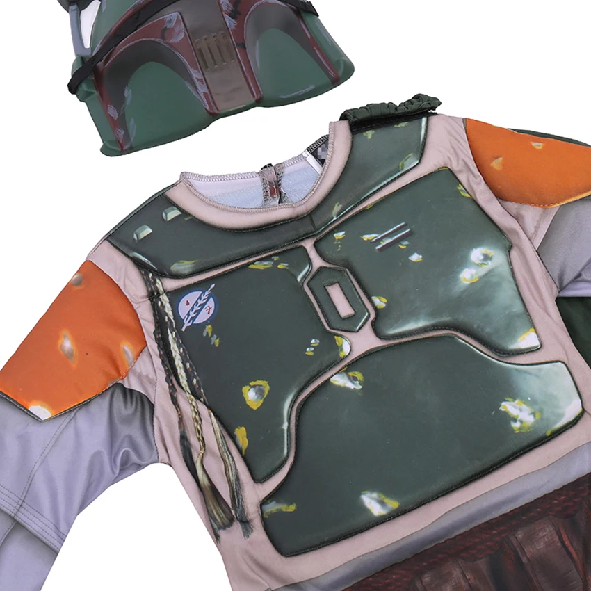 Boba Fett Cosplay Halloween Costume for Kids Anime Weaponry Boba Fett Bounty Hunter Cloak Jumpsuits Carnival Clothes Helmet Mask cosplay jumpsuit kids cosplay costume