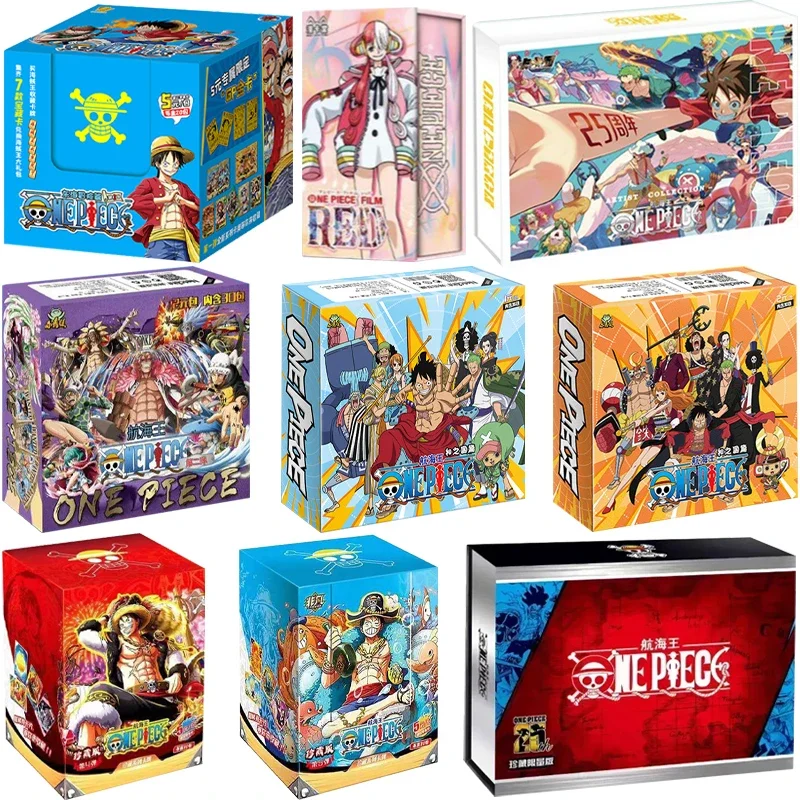 One Piece Collections Rare Cards Box Booster Pack Anime Luffy Zoro Nami Chopper TCG Game Collectibles Card Child Birthday Gift