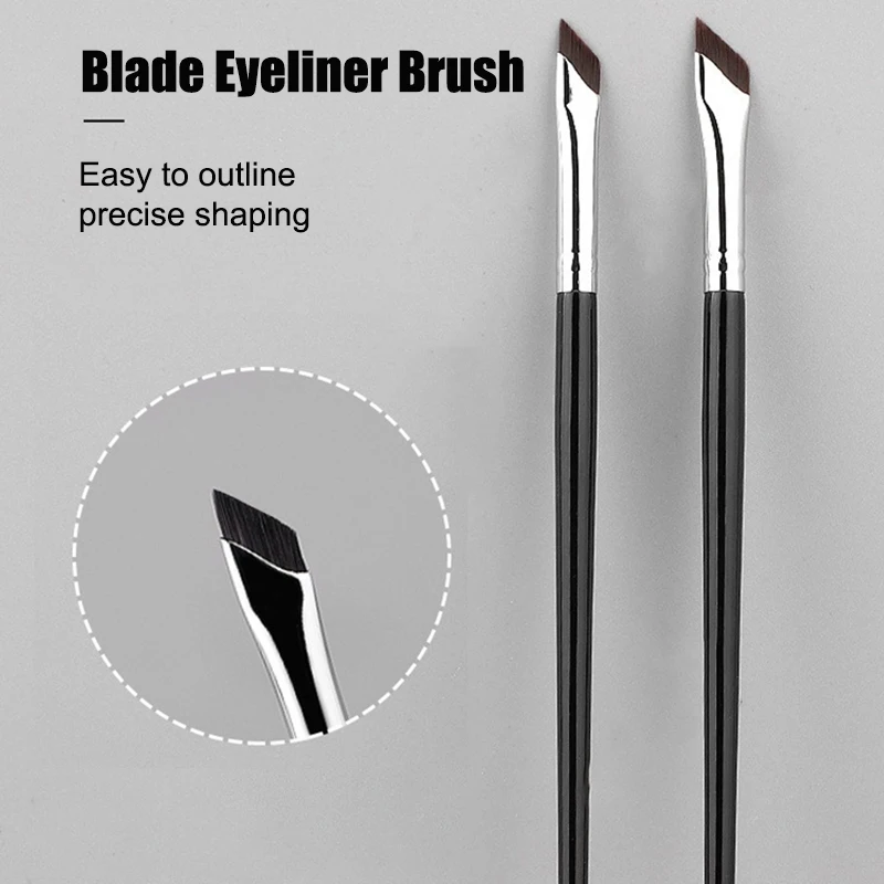 Eyeliner Brush Blade Eyeliner Brush Ultra Thin Fine Angle Flat Eyebrow Brush Flat Sickle Eyeliner Brushes Precise Detail Makeup Tools