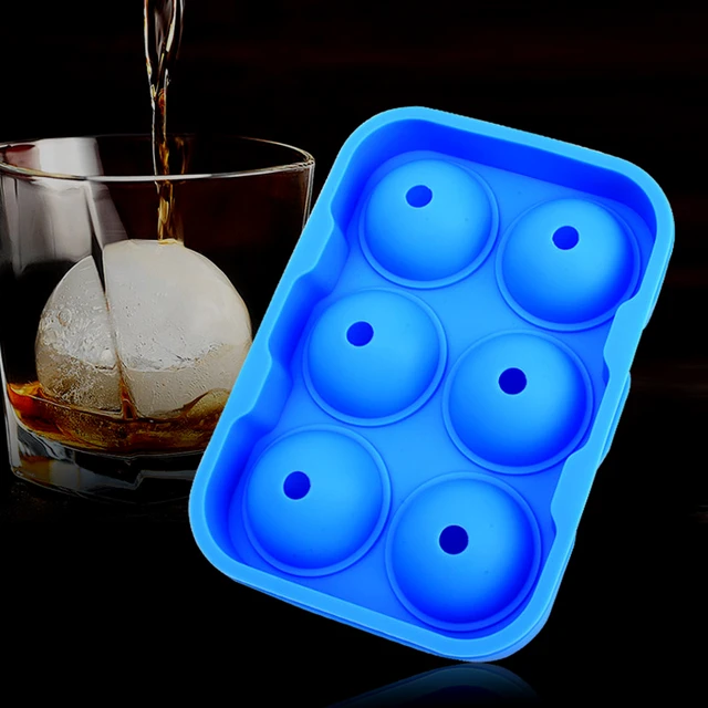 Silicone Whiskey Ice Ball Maker  Large Ice Cube Maker Silicone - Large 6  Cell Ice - Aliexpress