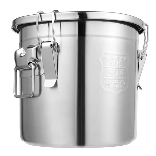 Luftdichter 12-Liter-Vorratsbehälter aus Edelstahl mit Silikondichtung, langlebiger, auslaufsicherer, leicht zu reinigender Getreidekanister – Detail 8