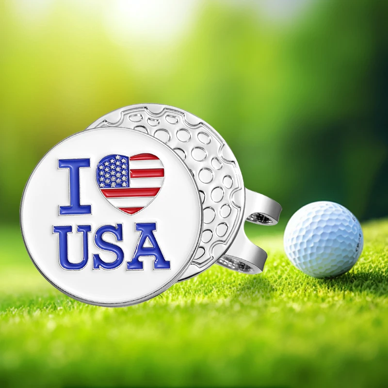 Magnetic Golf Ball Marker Hat Clip Creative Accessories Golf Supplies Clothing Baseball Cap Clips Gift for Dad Husband Son