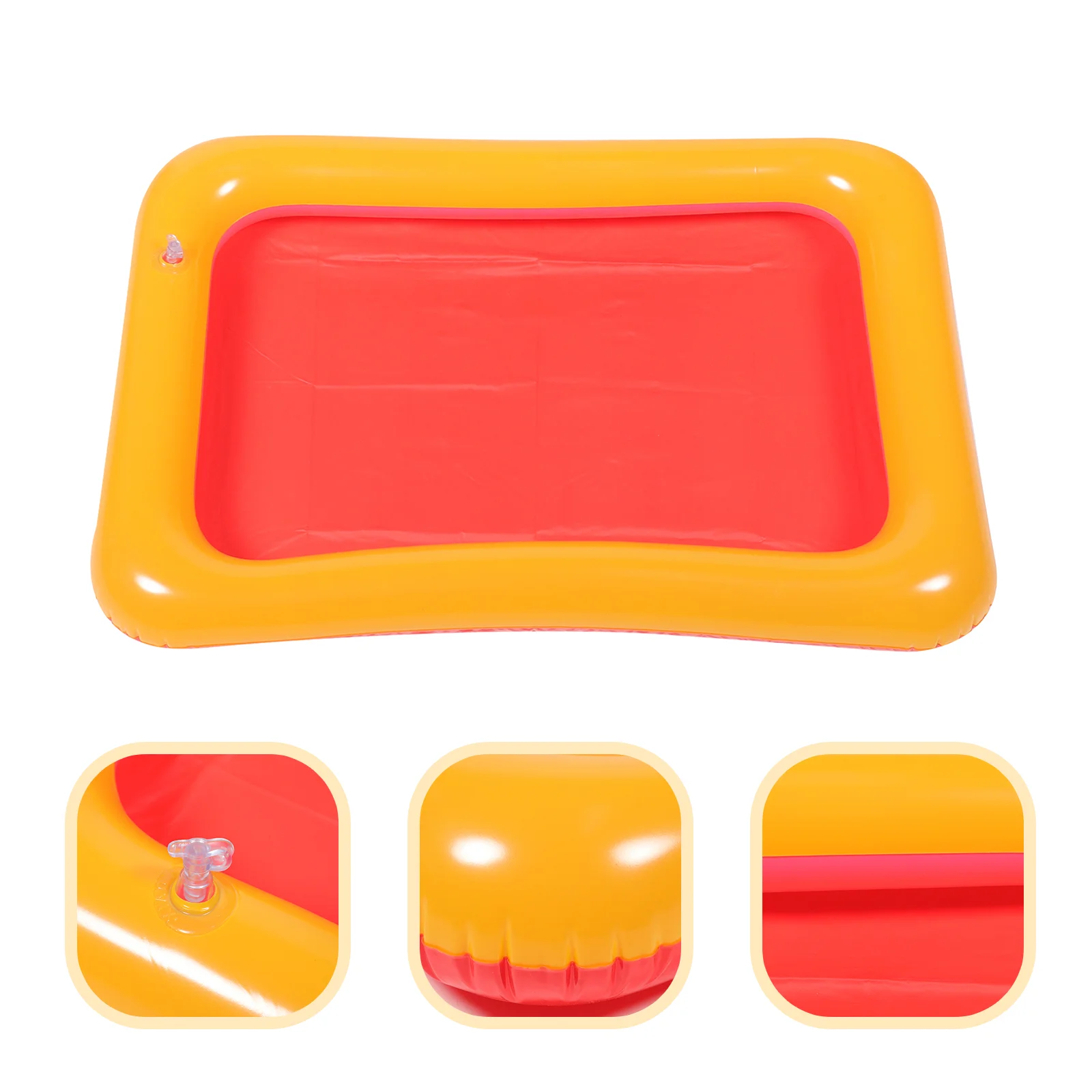 

Practical Sand Play Toy Inflatable Sandbox Tray Water Party Drink Holder Decorative Kids Playset Pvc Entertainment