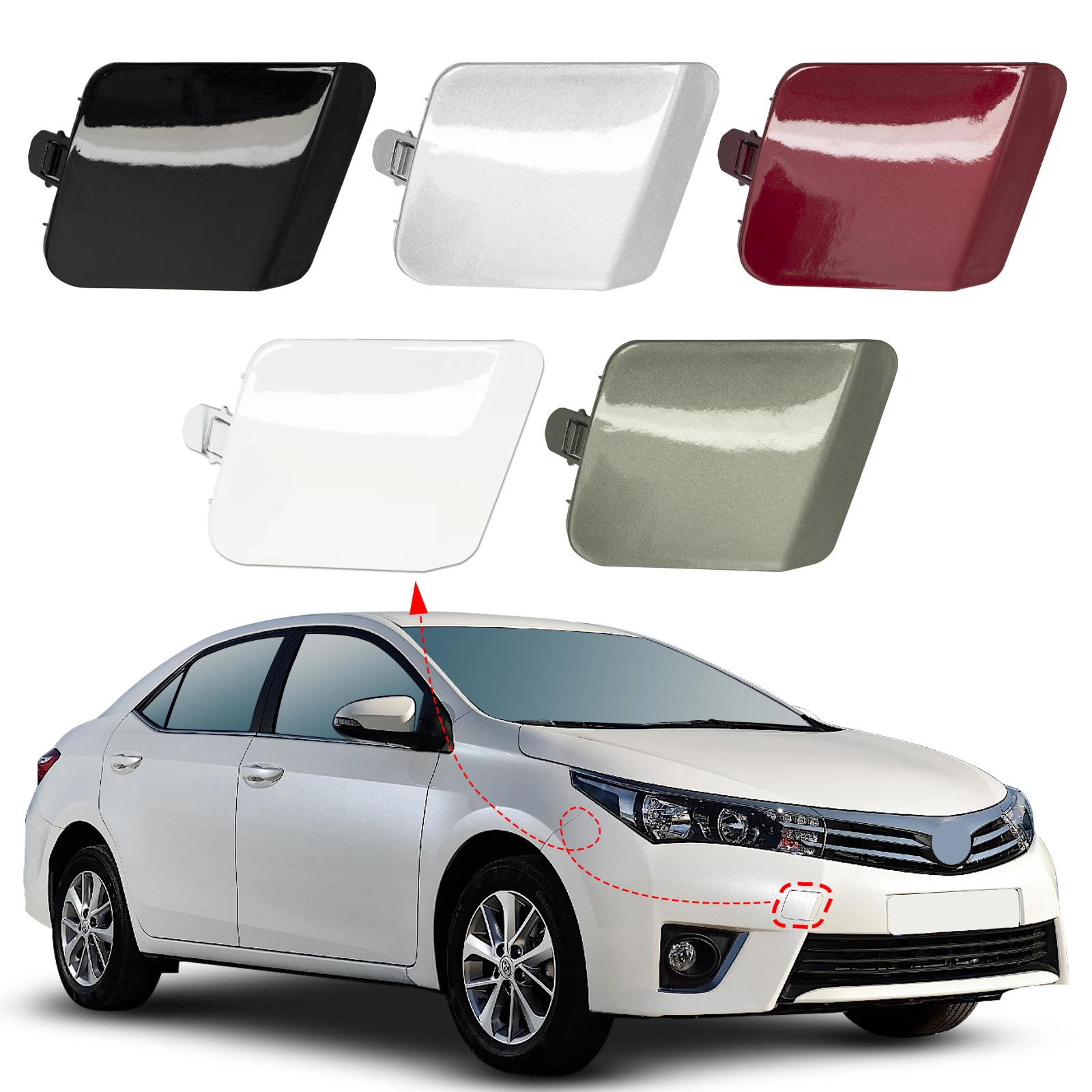 Front Bumper Tow Hook Cover Towing Eye Cap For Toyota Corolla 20142016 Right 5212702301 52127