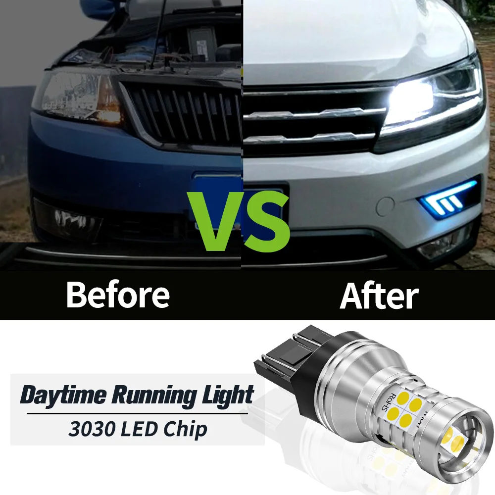 2pcs 500 500C 500L LED ְ  Ʈ DRL 2007 2008 2009 2010 2011 2012 2013 2014 2015 2016 2017 ׼
