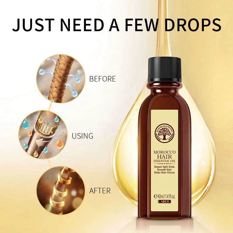 For Moroccan hair care essential oil 40ml to improve frizzy and fragile split ends care