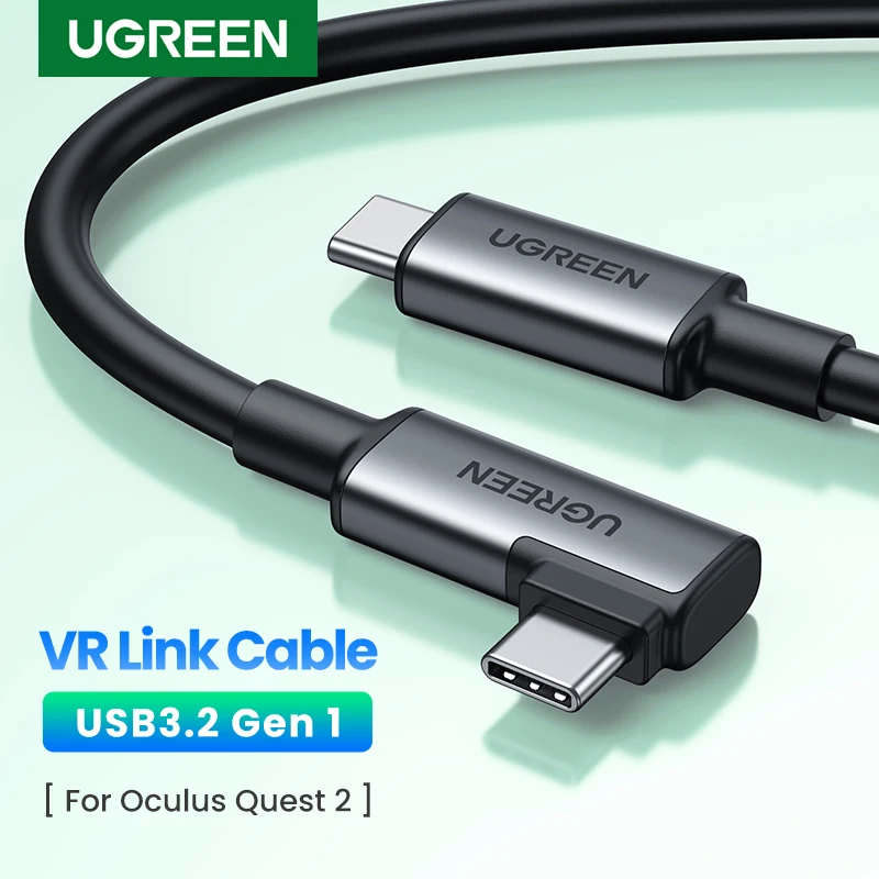 

Кабель UGREEN USB C для Quest 2, гарнитура VR USB C 3,2 Gen1, высокоскоростной 5 Гбит/с, 5 м, зарядный кабель 60 Вт, кабель USB C на USB C VR
