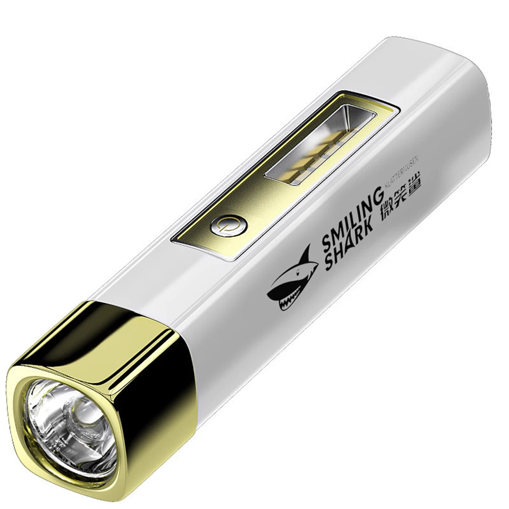 사이드 라이트와 강력한 LED 손전등 USB 충전식 토치 울트라 브라이트 램프 미니 휴대용 랜턴 비상 야외