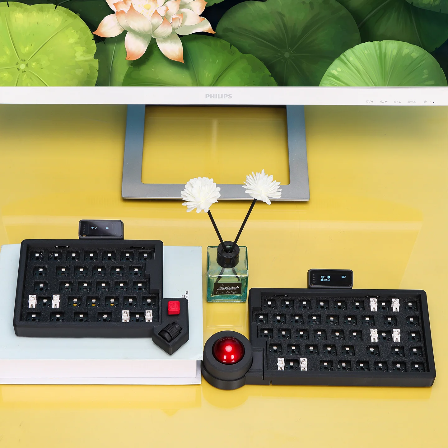 Offsetkey 70 ワイヤレス トラックボール スプリット キーボード