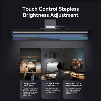 Baseus Screen Light Desk Lamp Computer Light Screen Hanging Light New Table Lamp LCD Monitor Laptop Light USB Study Read Lamp 4
