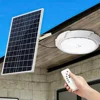 LEDSolar Ceiling Light Indoor Bedroom Corridor Garden Lighting With Remote Control Dimmable Timing Waterproof Solar Ceiling Lamp 1