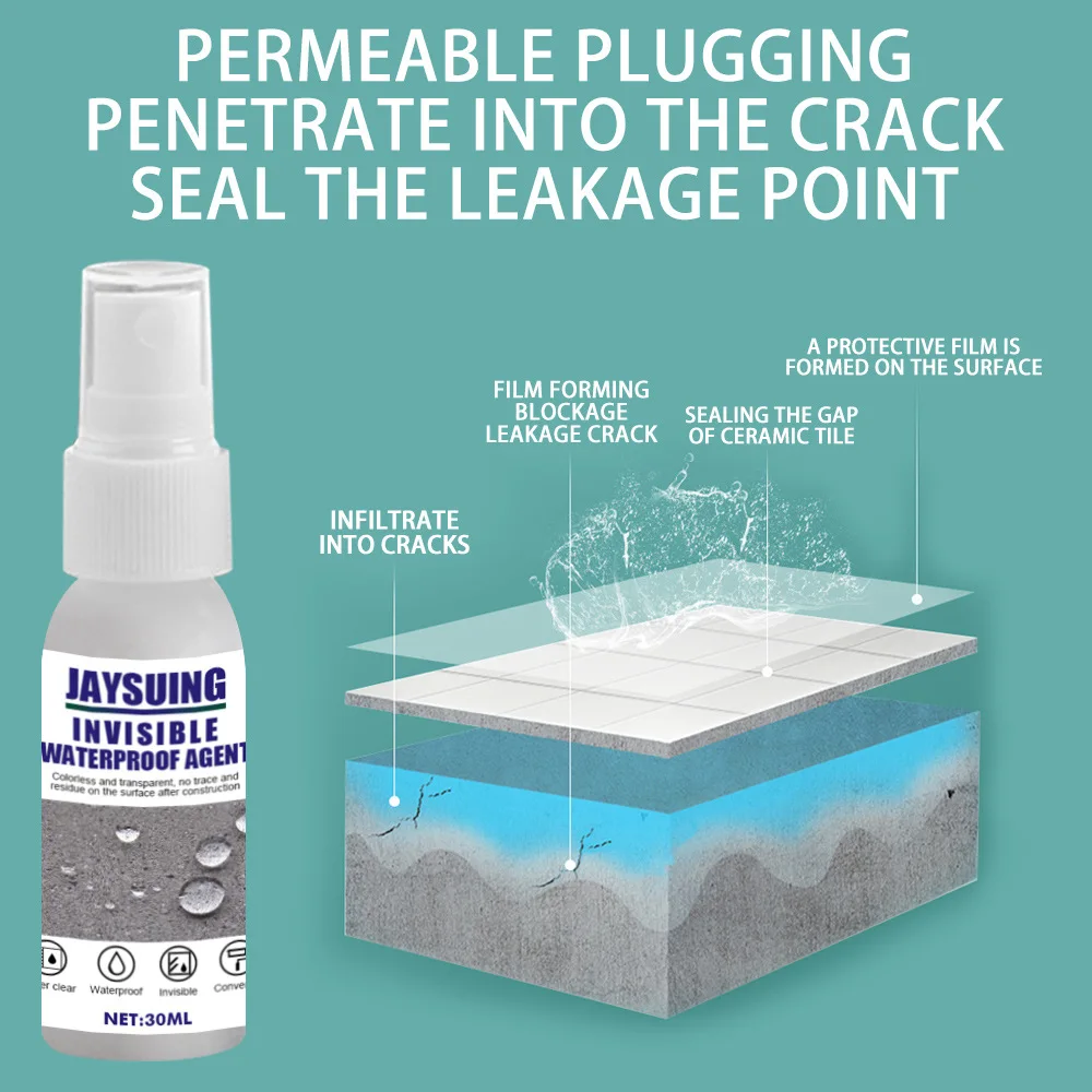 Super Strong Bonding Spray Anti-Leaking Sealant Agent Multi-use Invisible Waterproofing Agent Leak Trapping Repair Glue Sealant