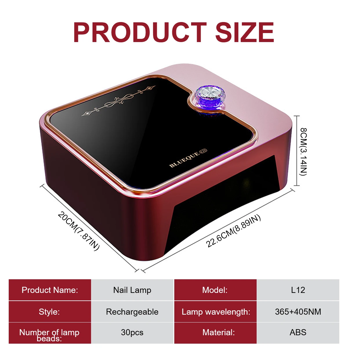 30LED 전문가용 네일 램프 충전식 UV LED 네일 드라이어 네일 젤 폴리쉬 경화 램프 (4개 타이머 및 자동 센서 기능 포함)