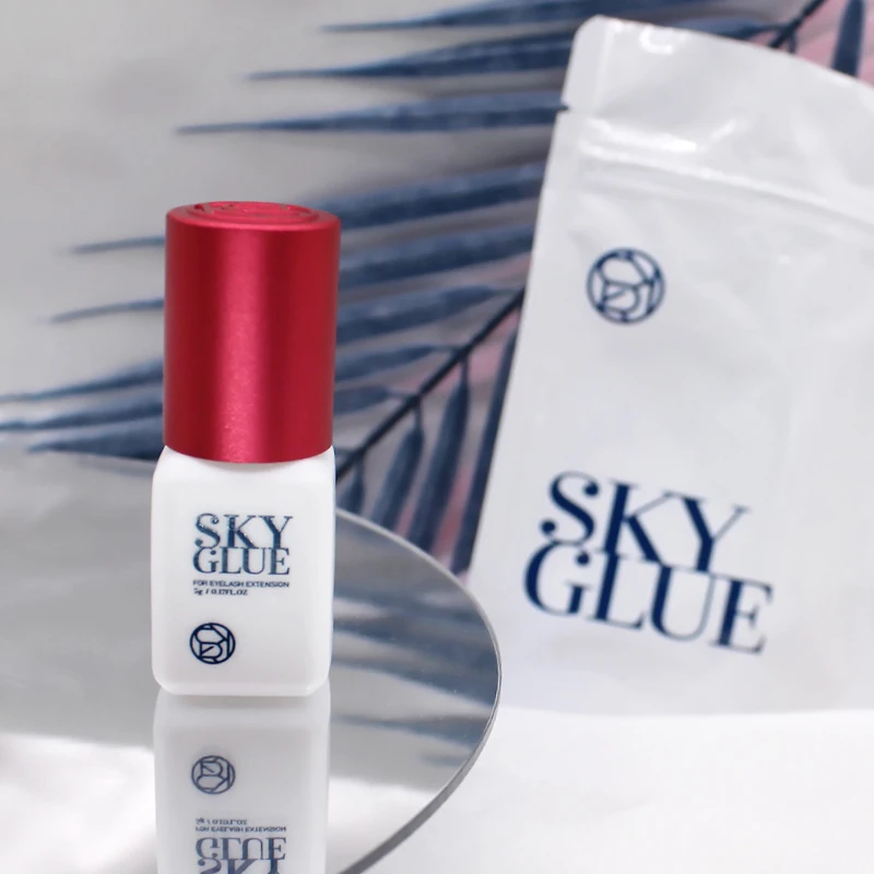 5 Bottles SKY S+ Glue Fake Eyelash Extension Korea Original 5ml Red Cap Beauty Health Lava Beauty Shop Makeup Tools Adhesive 4