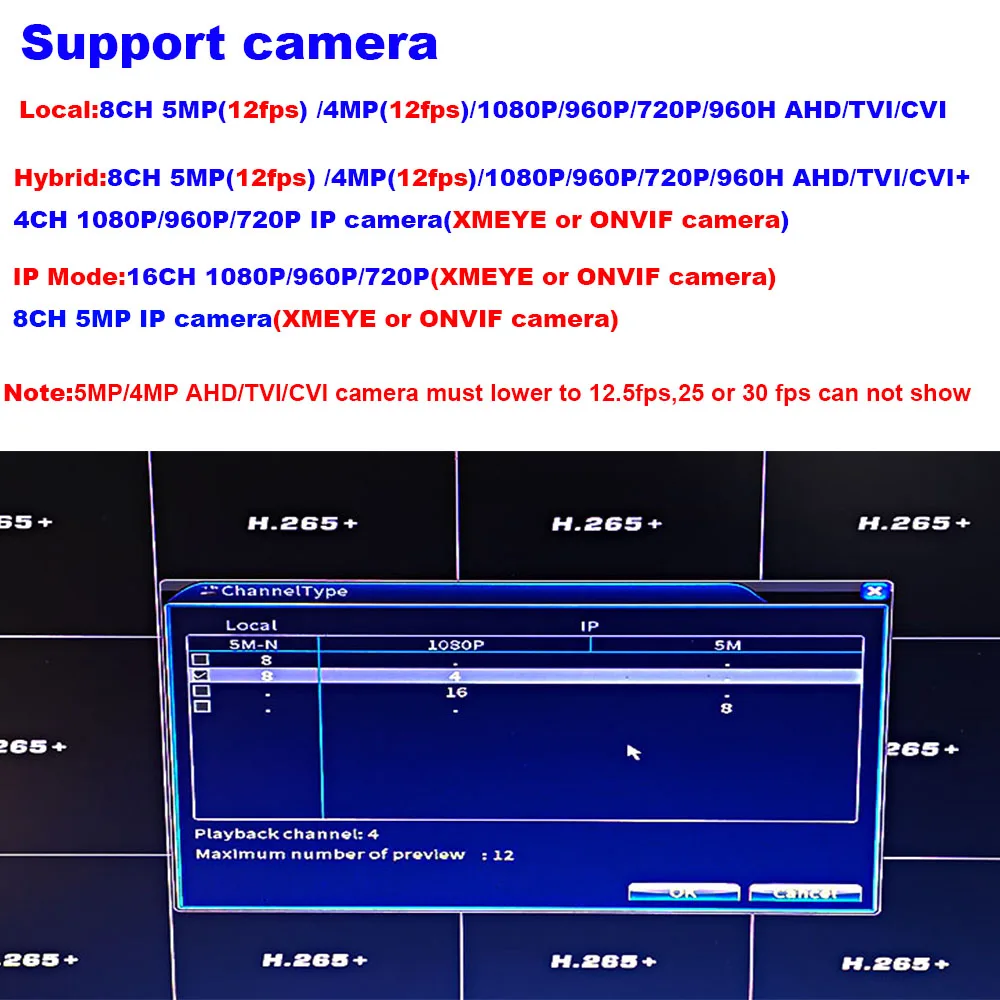 XMEYE  8CH 16CH NVR DVR κ, 5M-N 1080P, 4 ä  , AHD TVI CVI ̺긮, 3 in 1 DVR   