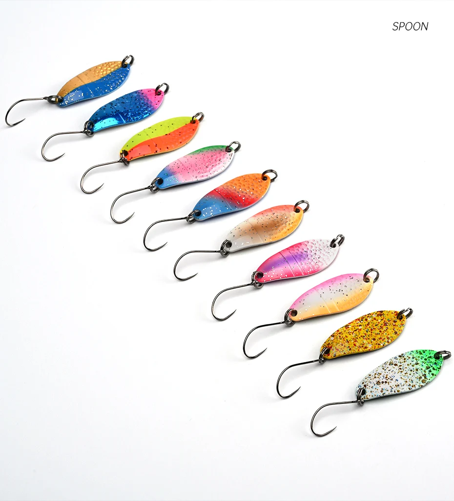 BLUX Angelköder, 3 g, Mini-Metalllöffel, Bereich Forelle, buntes Messing, Kupfer, Köder, Süßwasserstrahl, Tackle für Döbel, Barsch, Lachs – Detail 2