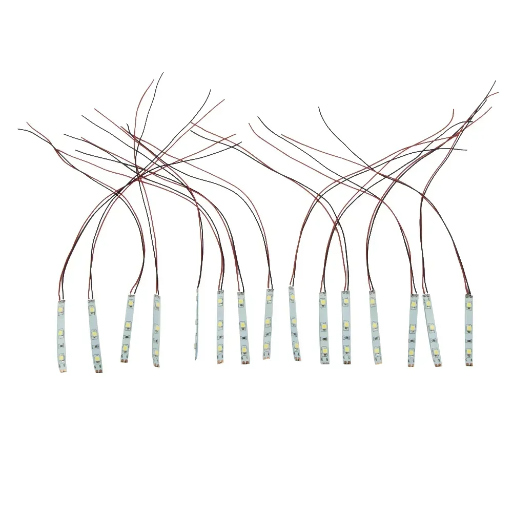 사전 유선 화이트 스트립 LED 3528 조명, 자체 접착 유연한 12V  18V, 철도 및 건물 레이아웃에 적합, 15 개