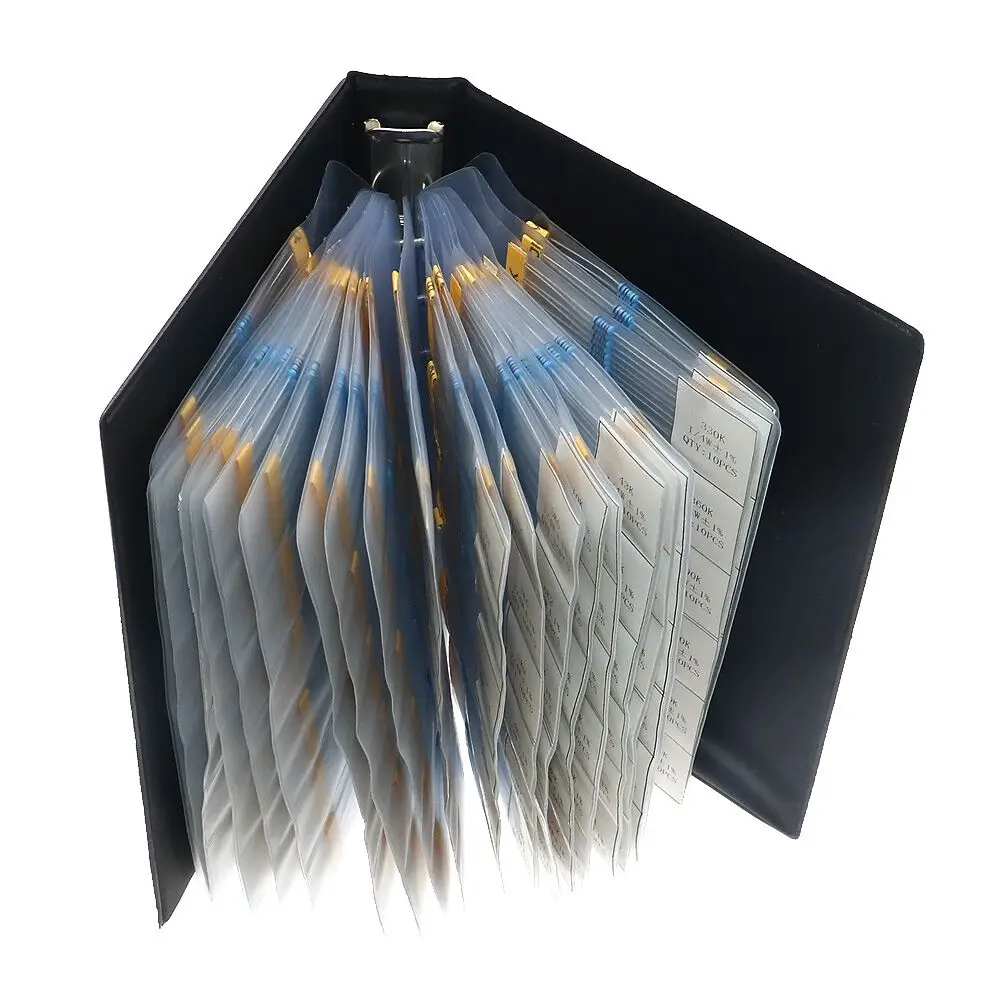 130Value 1% 1/4W Metal Film Resistors Sample Book 0.25W 1R-3M Assorted kit 1300pcs