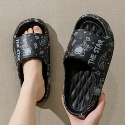 Women's Non-Slip Summer & Indoor Slippers for Shower and Bathroom Use (Black)