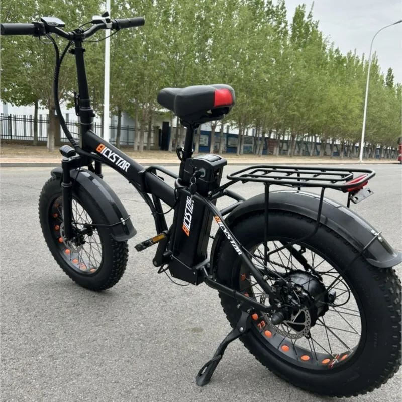 Fat Tire Beach Cruiser Electric Motorcycle Lithium Battery Bicicleta 20 INCH 48V 12A 500W Fat Tire Mode Men's Road EBike