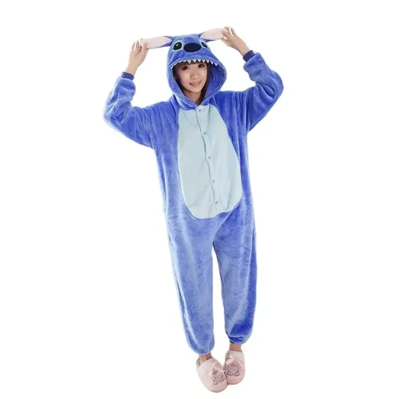 Kigurumi Blue stitch Onesies Pajamas For Adults Cute Animal Pyjamas Unisex Cartoon Anime Cosplay Costume