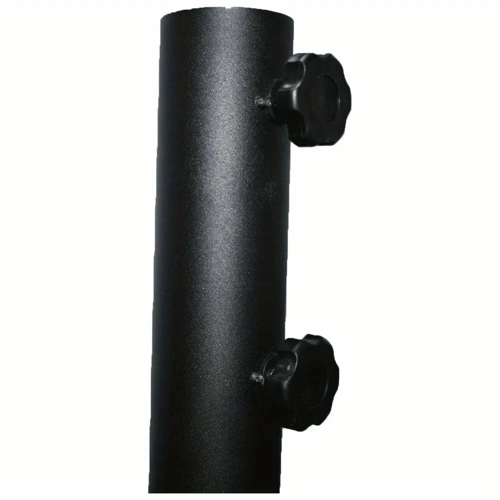 26 lb matte black round umbrella base 4