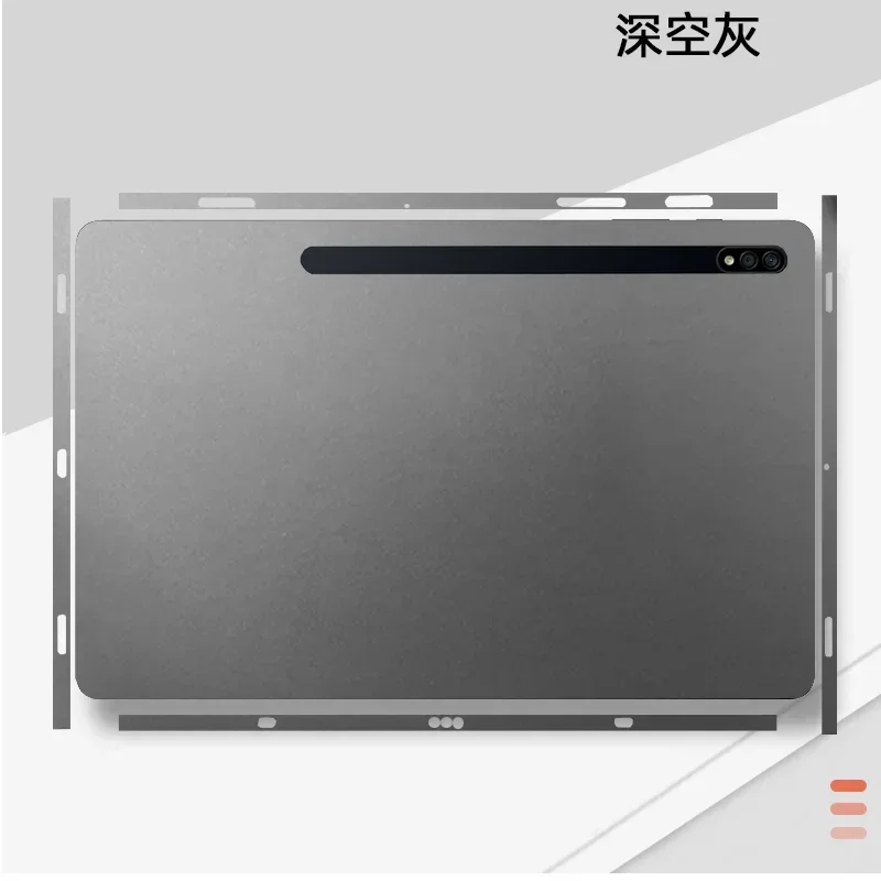 Pre-cut 1PCS Back+Side Skin Sticker Cover Protection Film For Samsung Galaxy Tab S7 FE T733 12.4 11 S8 Ultra 14.6