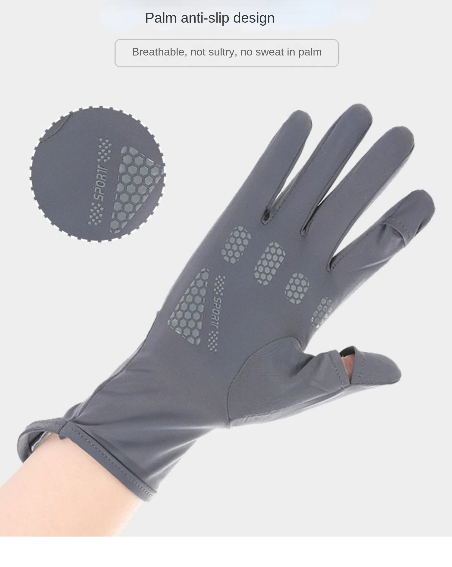 Women Summer New Thin Ice Silk Anti UV Exposed Finger Touch Screen Non Slip Mid Long Breathable Sun Protection Driving Gloves