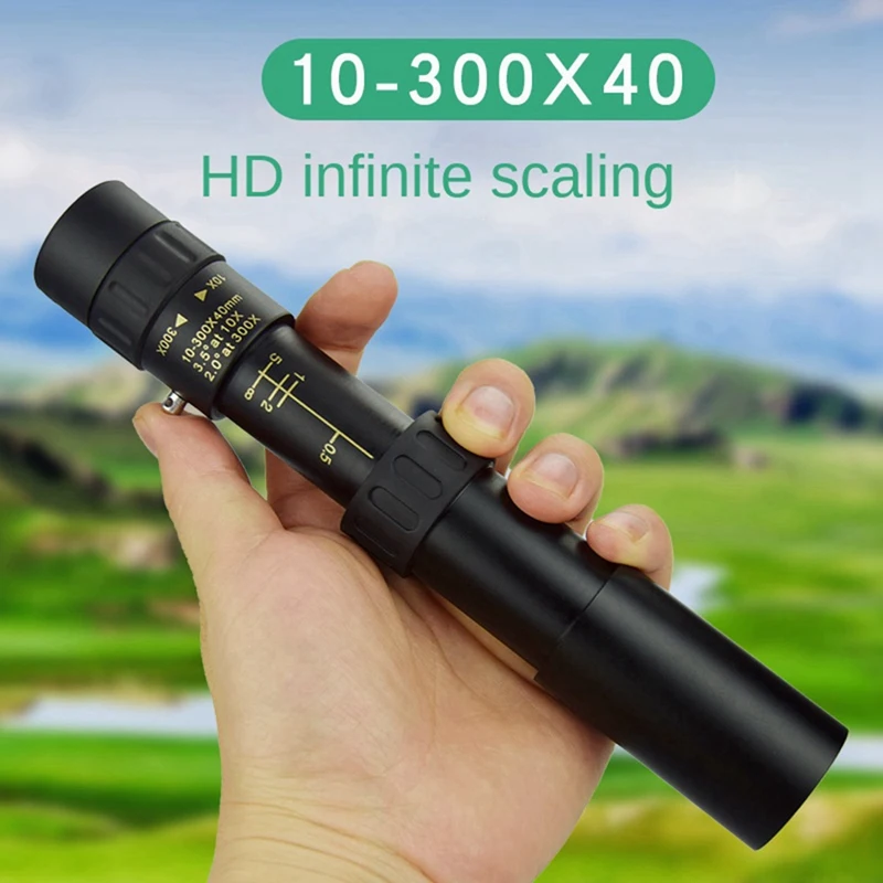 

10-300X40 Zoom Metal High-Definition Monocular Binoculars Long-Distance Observation Telescope