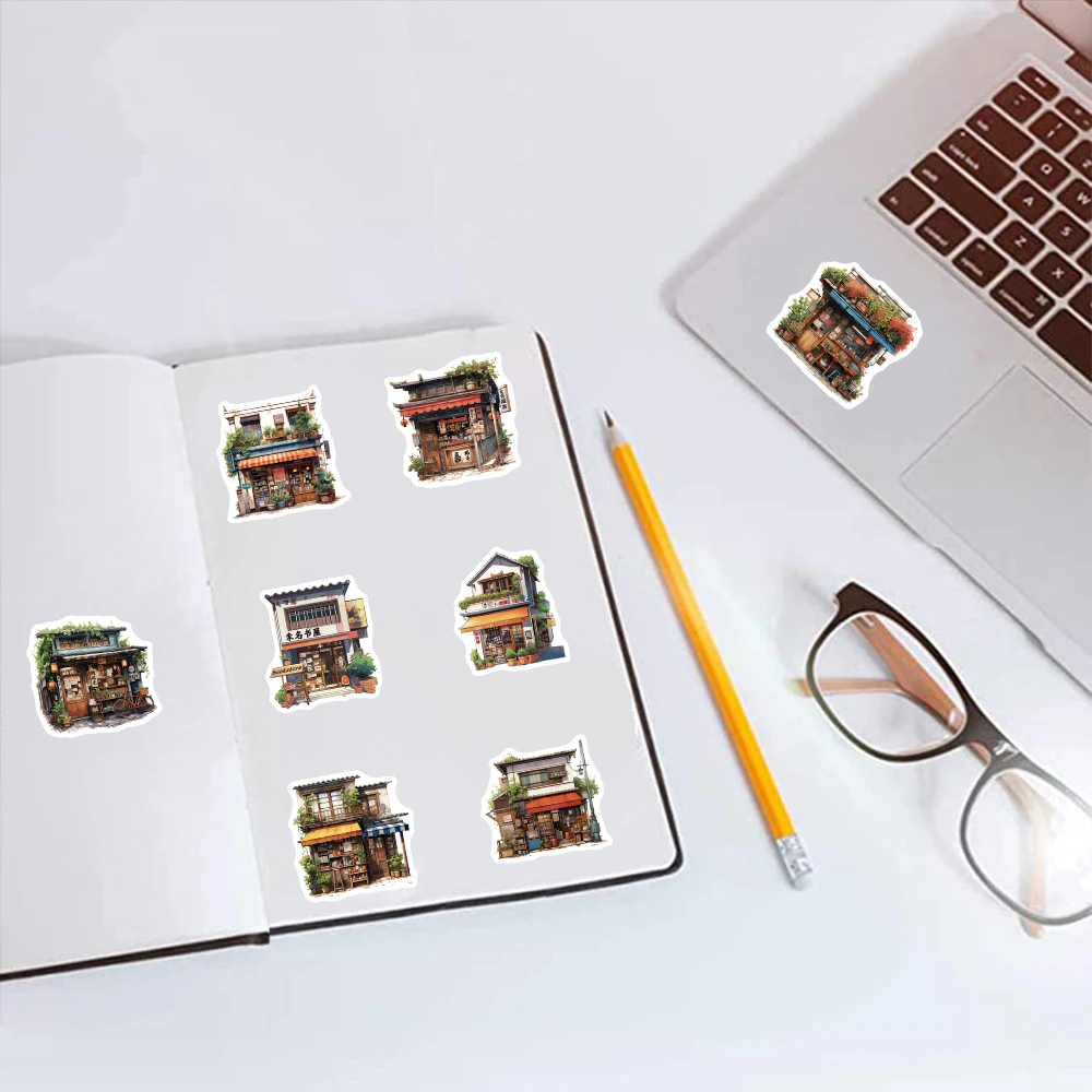 10/30/55pcs 일본 스타일 레트로 아름다운 편의점 미적 스티커 스케이트 보드 노트북 가방 장식 스티커 장난감