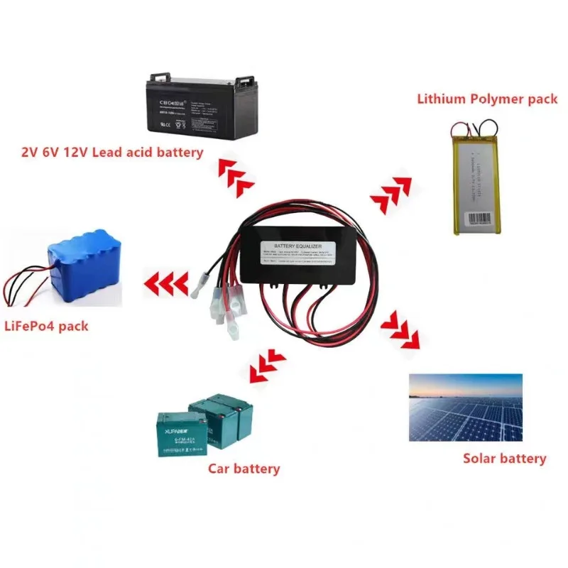 

LEADER Battery Equalizer Balancer Batteries HA02 Voltage Balance Lead Acid Battery Connected in Parallel Series for 24/36/48V