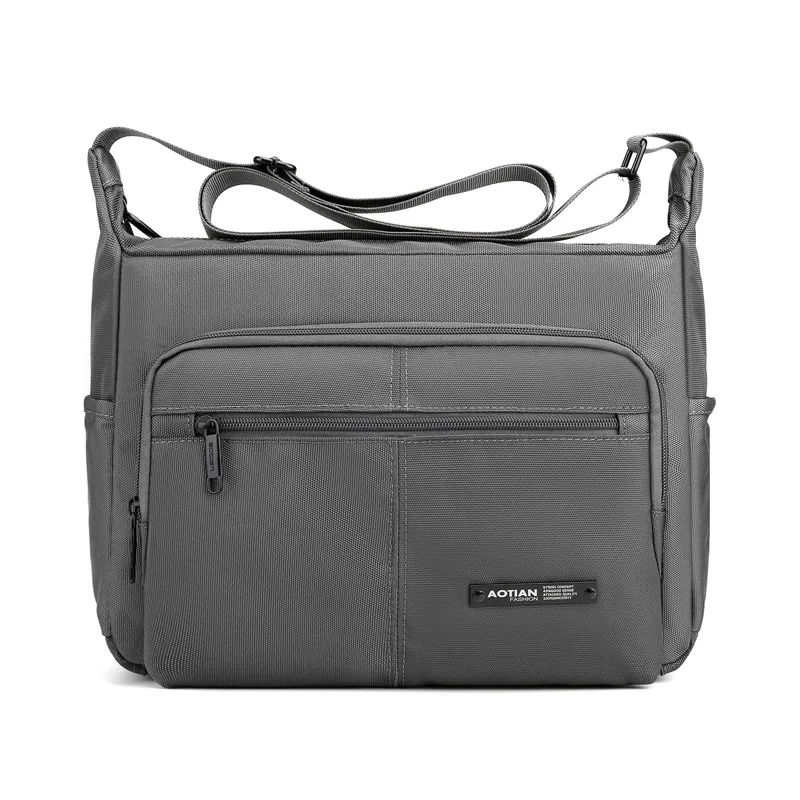 Oxford Shoulder Crossbody Bags Men Messenger Bag Strong Multilayers Pockets Design Style Solid colors Durable Zippers