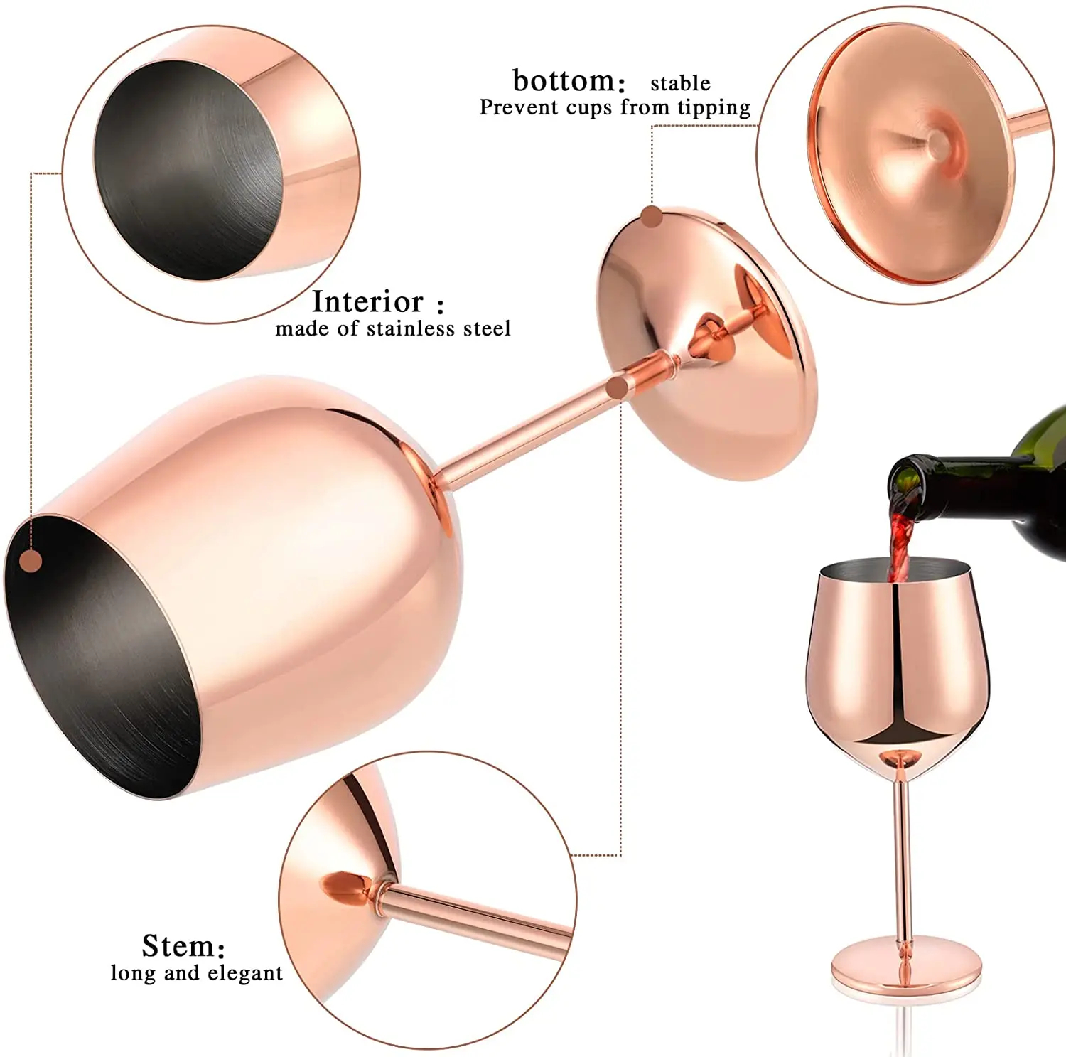Unbreakable Wine Glasses Set Of 6 Stemmed Outdoor Wine Glasses Wedding Large Goblets