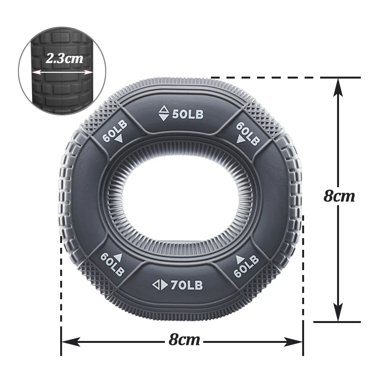 Szilikon Alkalmazkodó m 20-90LB kezét Kézitáska kart Ellenállóerő Testmozgás Rendkivül érdekes Karika Használhatóság edzőterem ujja Alsókar Edző carpal expander