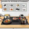 30" 5 Burner Built-in Electric Stove Top Glass Cooktop 8400W Power Safety Lock Timer Indicator Compatible with Various Pots Easy 5
