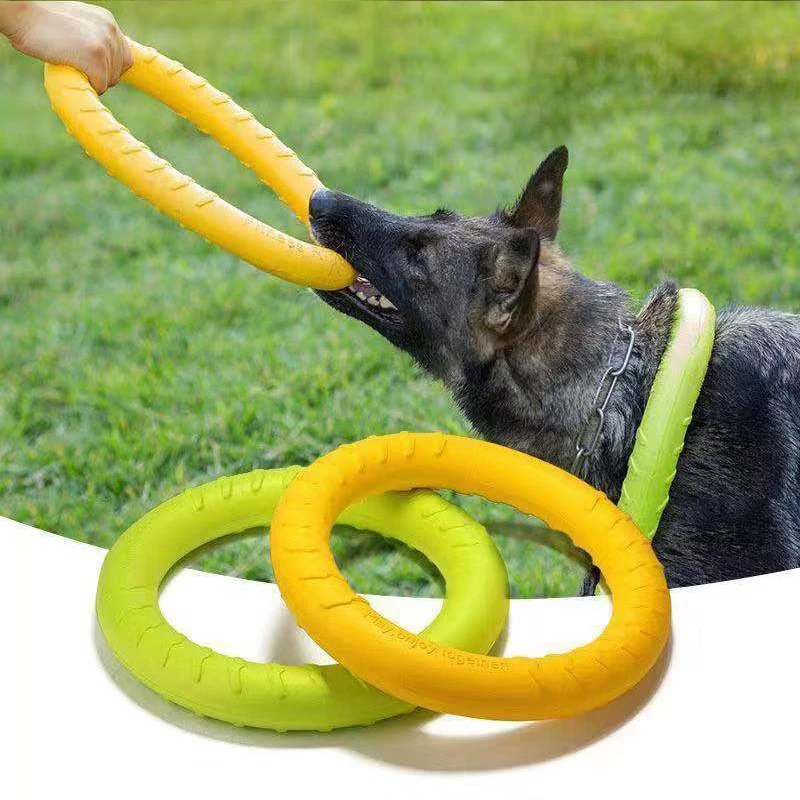 Pet Flying Discs Training Ring Puller Dog Toys For Big Large Dogs