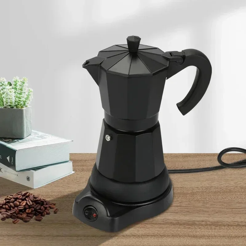 Nouveau 220V 300ml aluminium électrique moka Pot cafetière italienne ménage rapide et pratique cafetière électrique 1