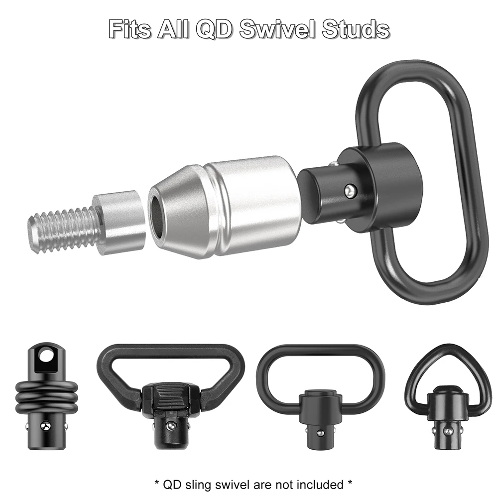 QDM-1/4" for QD Sling Swivel Mount Adapter 1/4-20 & M6 for Camera Tripod Gimbal Strap Convert QD Sling Swivel Mount