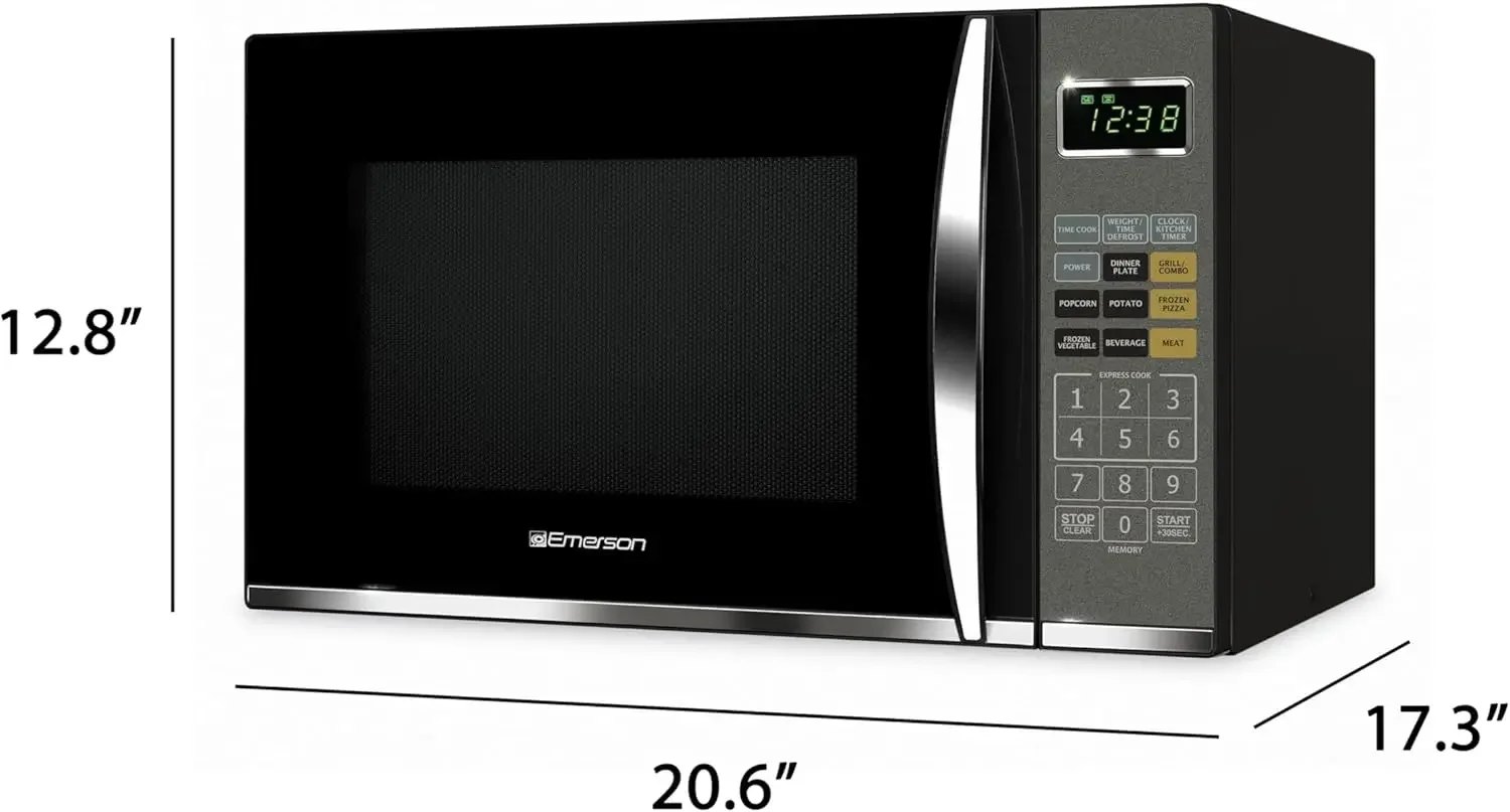 MWG9115SB-N Microwave Oven with Griller, Timer & LED Display 1100W, 11 Power Levels, 9 Pre-Programmed Settings, Removable Glass 3