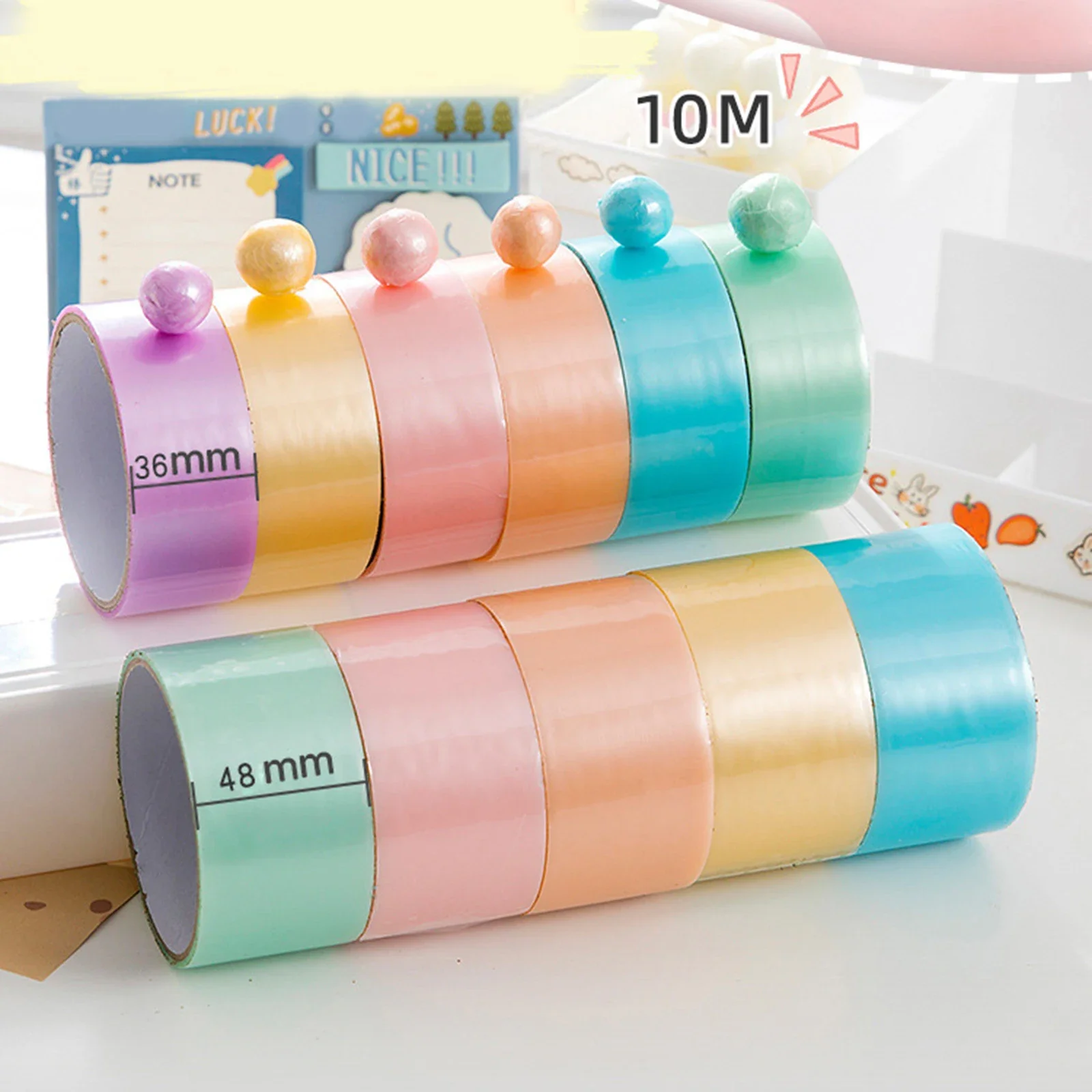 1 Rolls 10m Adhesive Tapes Sticky Ball Tape Stress Relaxing Sticky DIY Ball Tape DIY Making Relaxing Toy Kids Adult Funny Gift