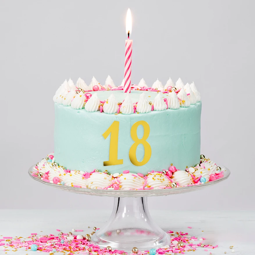 1Set 0-9 Number Gold Acrylic Cake Topper for Wedding Anniversary Birthday Party Cake Decoration Digital Cupcake Toppers Flag