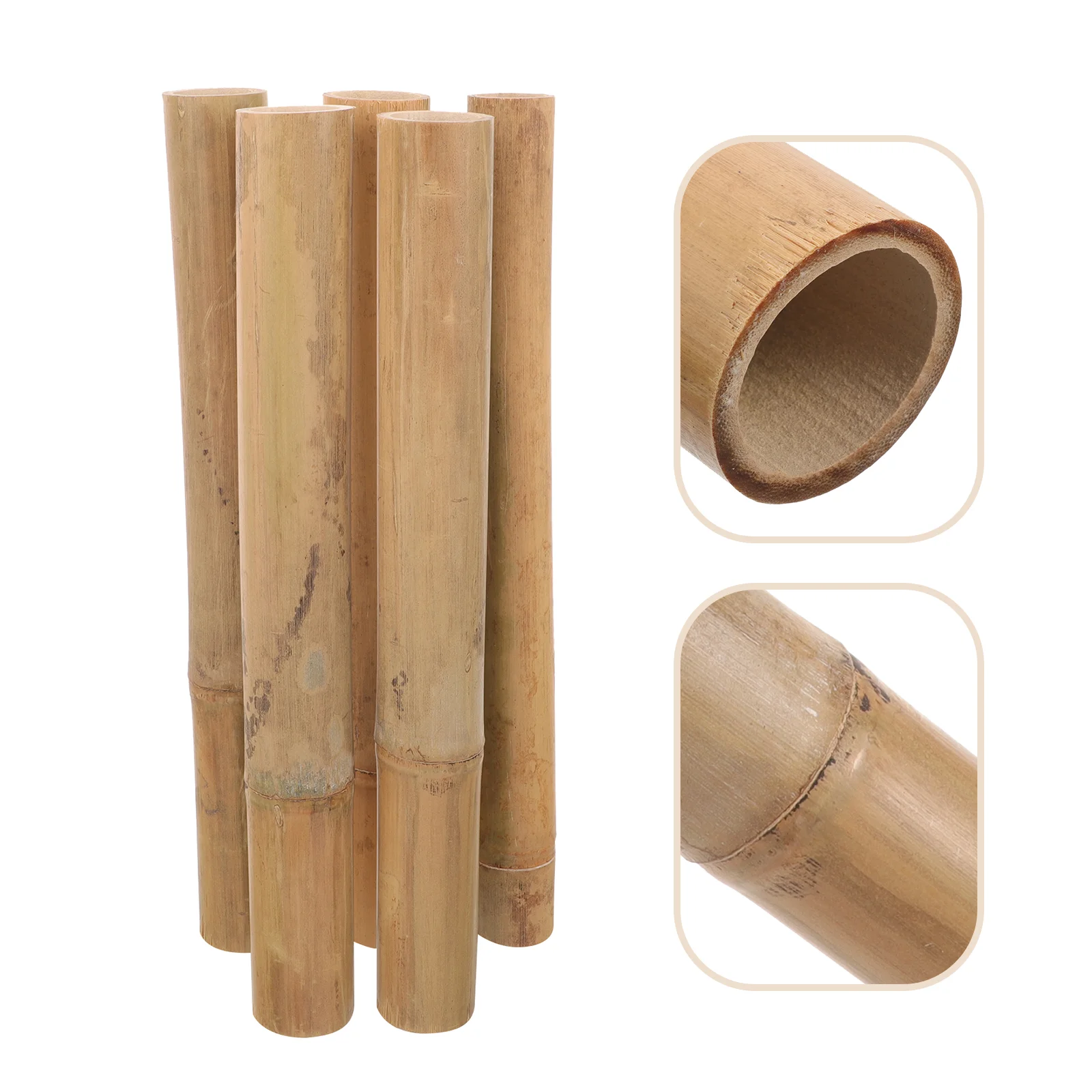

5Pcs Bamboo Stakes for Plants Bamboo Plant Trellis for Indoor Plants Garden Bamboo Tubes Decorations