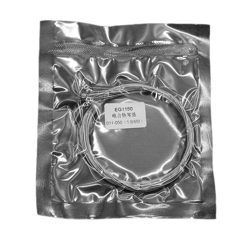 Premium Brass Guitar String Replacement for Electric and Acoustic Guitars (Set of 6)