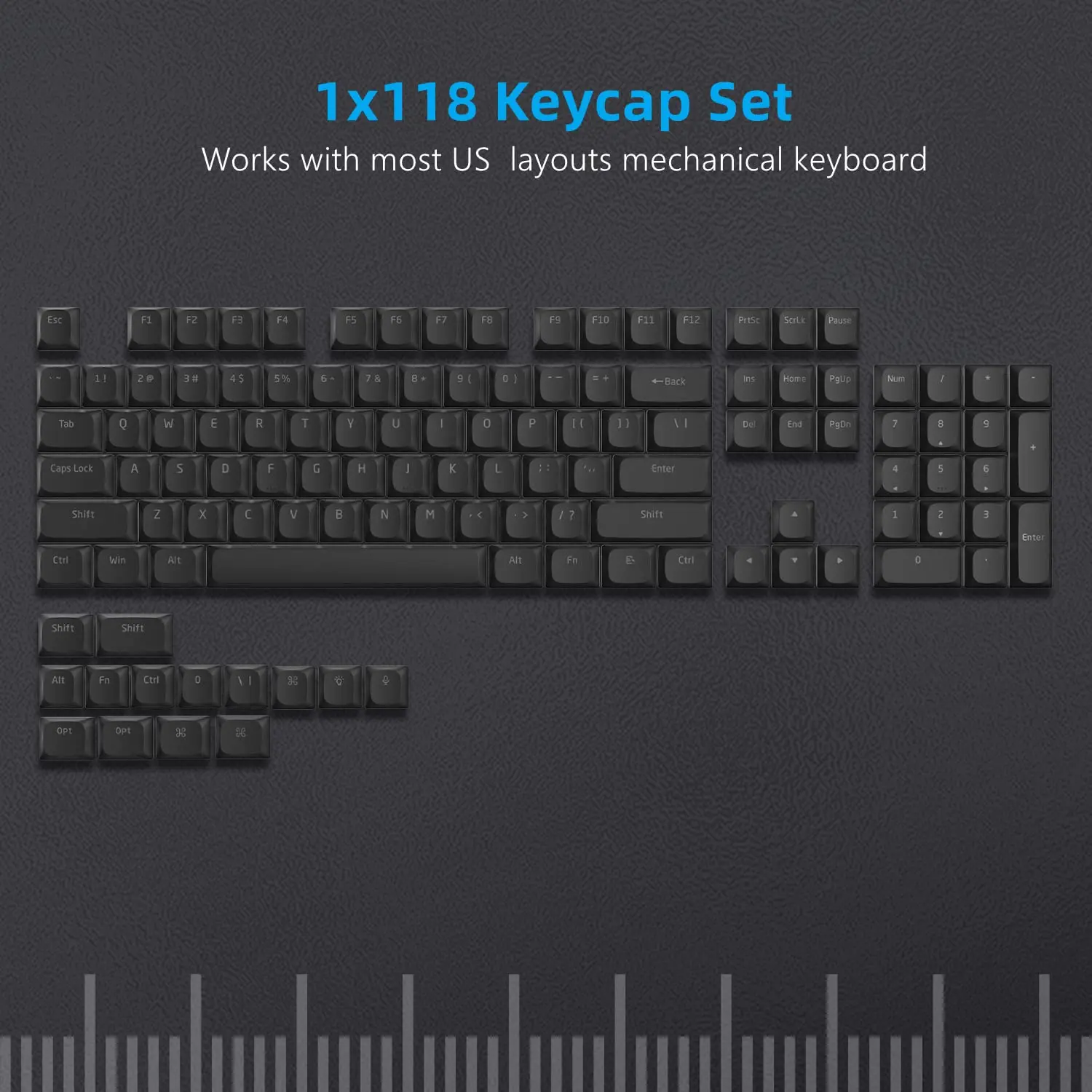 Pbt Personalizado Baixo Perfil Keycaps 118 Teclas Xvx Horizon Keycaps para 60 65 75 100 Cereja Gateron mx Switches Teclado Gamer - Imagem 6