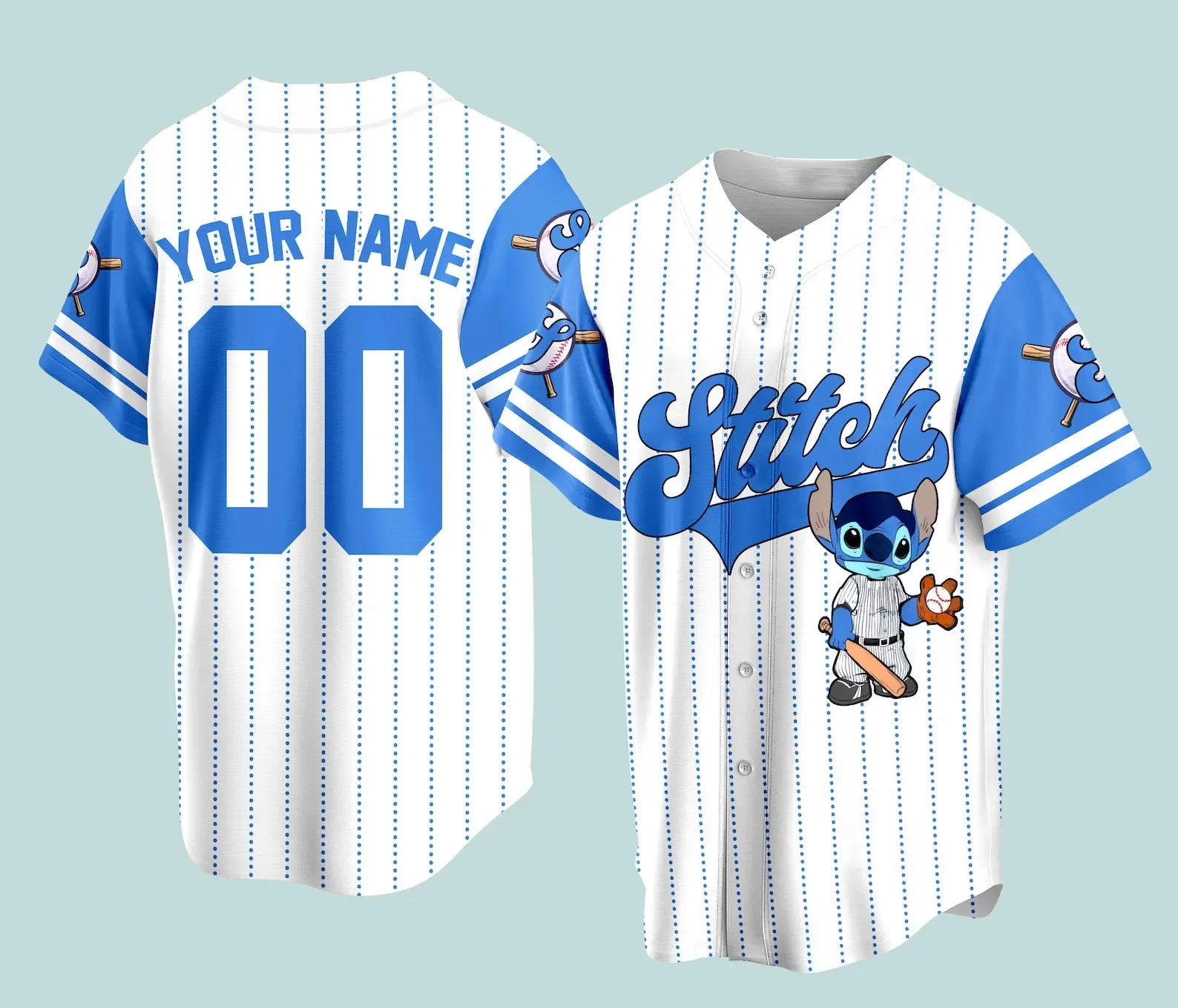 Nome Personalizzato Disney Game Day Baseball Jersey Mickey And Friends Baseball Jersey Minnie Winnie The Pooh Stitch Baseball Jersey Men